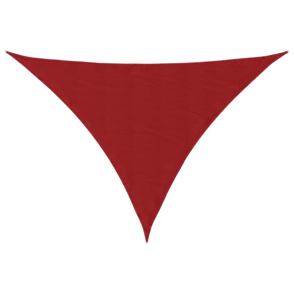 Toldo de vela triangular tela Oxford rojo 5x5x6