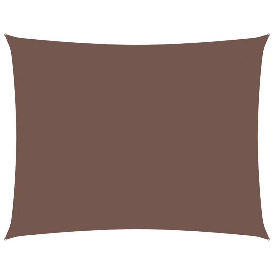 Toldo de vela rectangular tela Oxford marrón 2,5x3,5