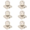 Tapas para postes 6 uds acero inoxidable globo final 71x71 mm