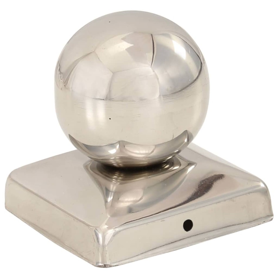 Tapas para postes 6 uds acero inoxidable globo final 71x71