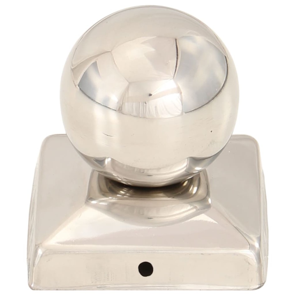 Tapas para postes 6 uds acero inoxidable globo final 71x71