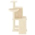 Rascador para gatos con postes de sisal color crema 96,5