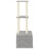 Rascador para gatos con postes de sisal gris claro 133,5