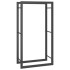 Leñero de acero negro mate 50x28x94