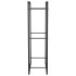 Leñero de acero negro mate 50x28x94