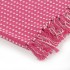 Manta a cuadros de algodón rosa 220x250