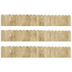 Rollos de borde de jardín 3 uds madera pino impregnada 120 cm