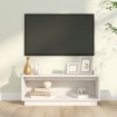 Mueble de TV de madera maciza de pino blanco 90x35x35 cm
