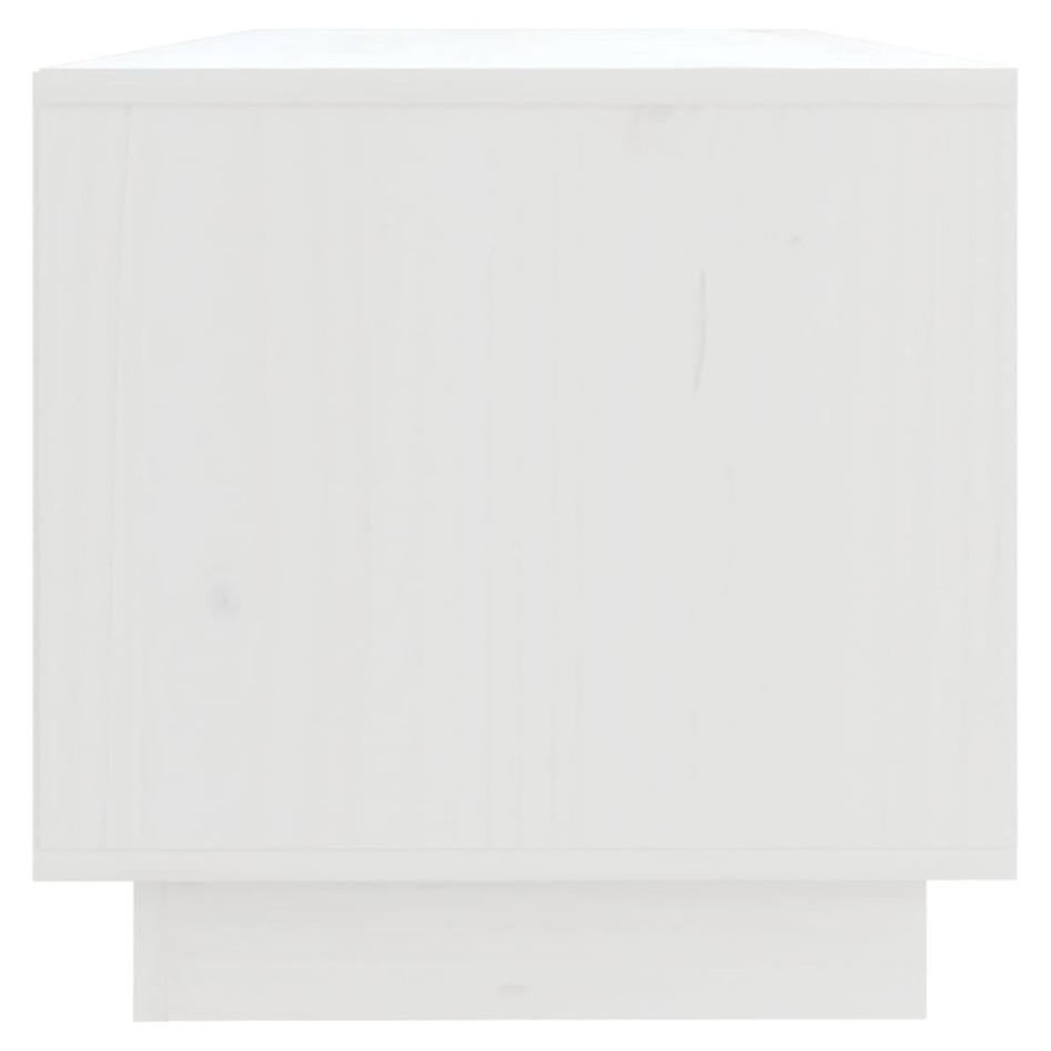 Mueble de TV de madera maciza de pino blanco 90x35x35