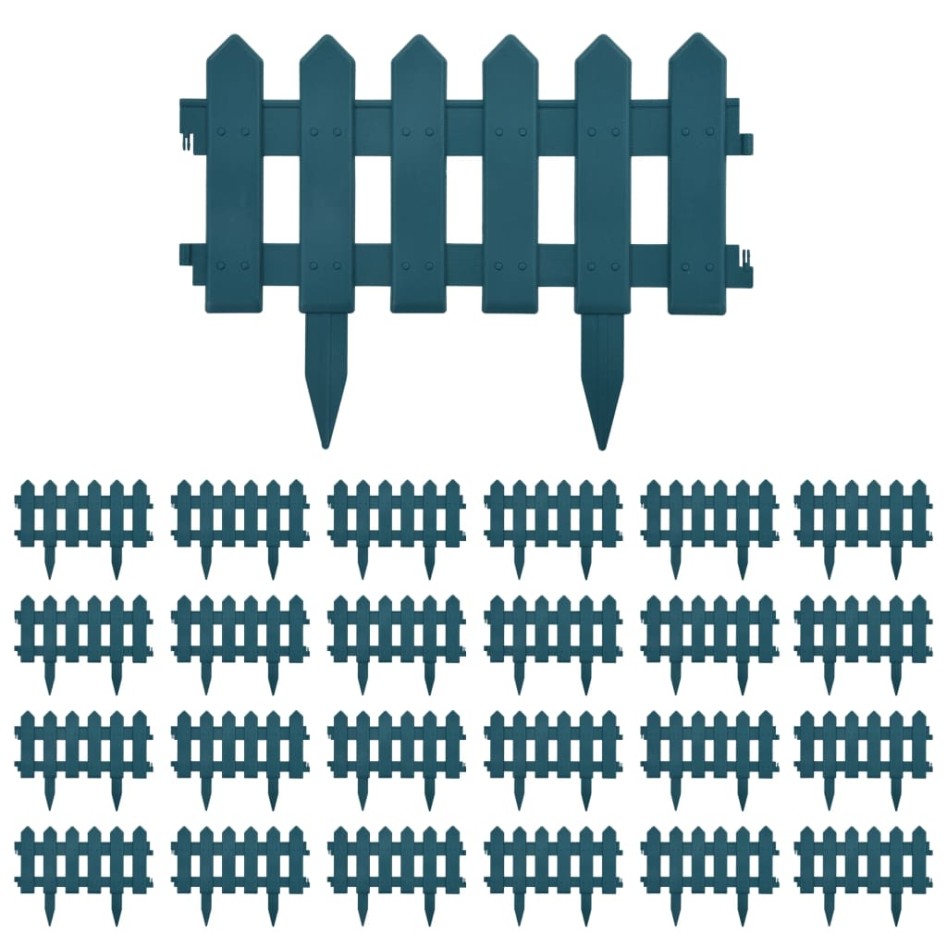 Bordes de jardín 25 unidades PP verde 10