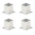 Anclajes para postes 4 unidades metal galvanizado 121