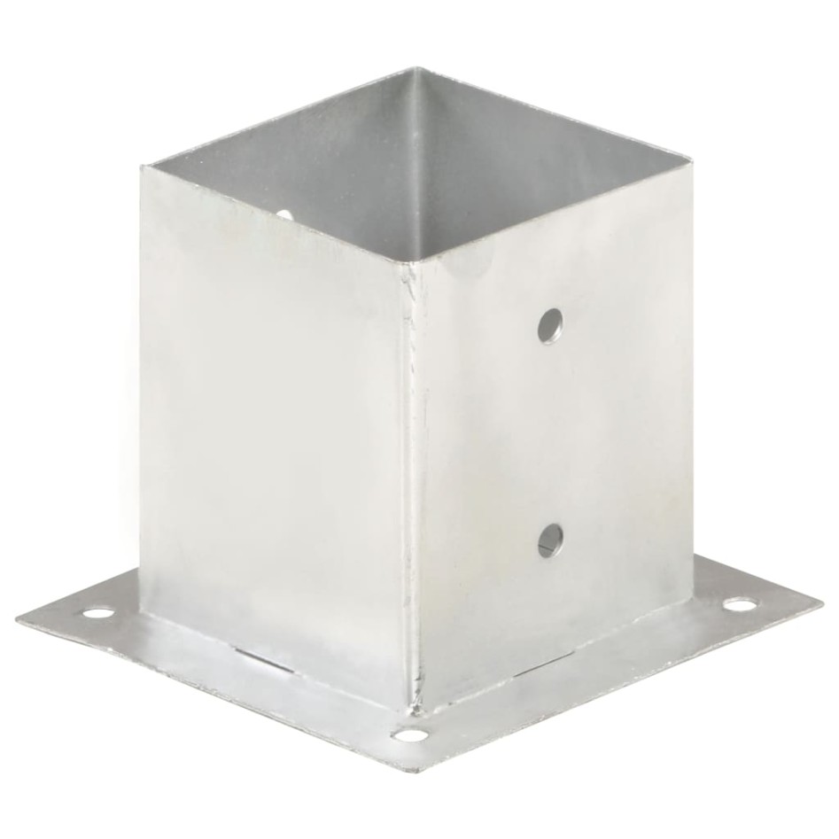 Anclajes para postes 4 unidades metal galvanizado 121