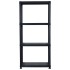 Estante de almacenaje 4 niveles negro plástico 61x30,5x130