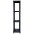 Estante de almacenaje 4 niveles negro plástico 61x30,5x130
