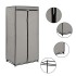 Armarios 2 unidades gris 75x50x160