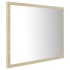 Espejo de baño acrílico color roble Sonoma 60x8,5x37