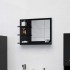 Espejo de baño madera contrachapada negro 60x10,5x45