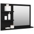 Espejo de baño madera contrachapada negro 60x10,5x45