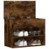 Banco zapatero madera contrachapada roble ahumado 60x30x45