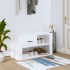 Mueble zapatero madera contrachapada blanco brillo 80x35x45