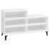 Mueble zapatero madera contrachapada blanco brillo 102x36x60