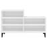 Mueble zapatero madera contrachapada blanco brillo 102x36x60