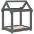 Cama para perros madera maciza de pino gris 61x50x70