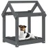 Cama para perros madera maciza de pino gris 61x50x70