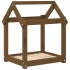Cama para perros madera maciza pino marrón miel 61x50x70