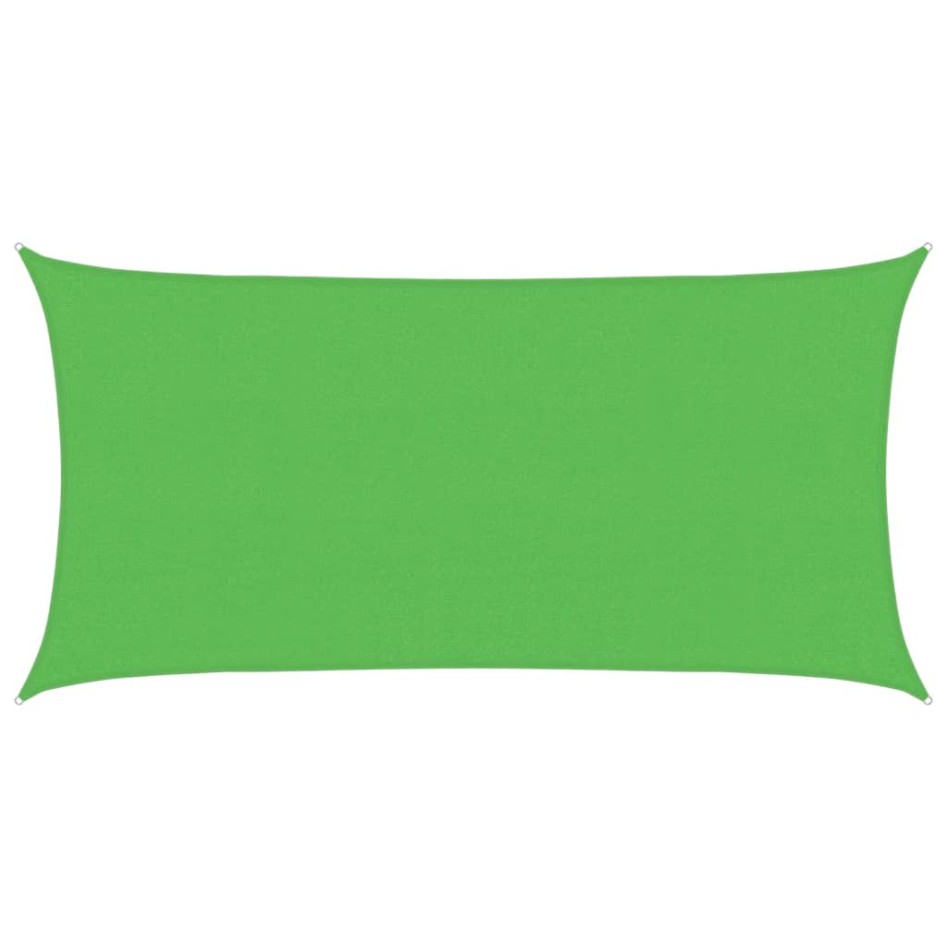 Toldo de vela HDPE verde claro 160 g/m² 2,5x4,5