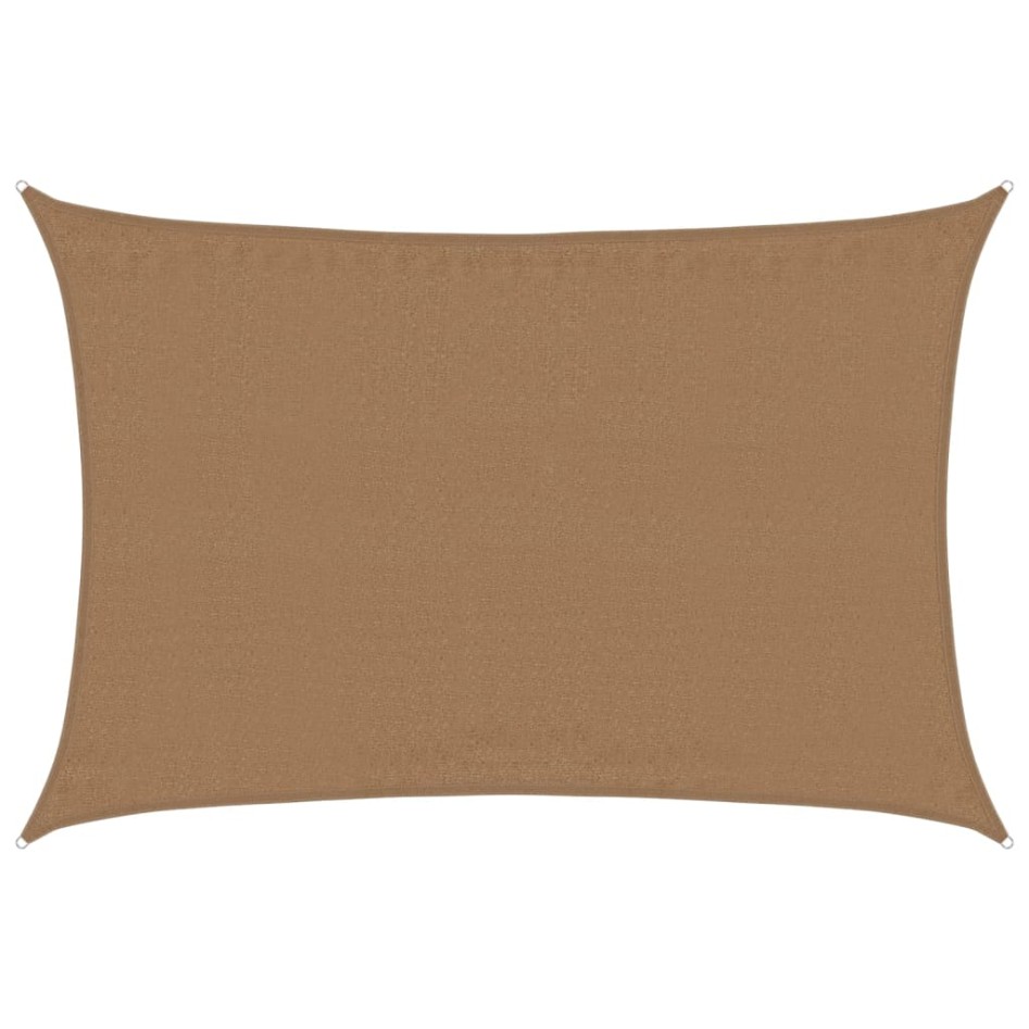 Toldo de vela gris taupe HDPE 160 g/m² 3,5x5