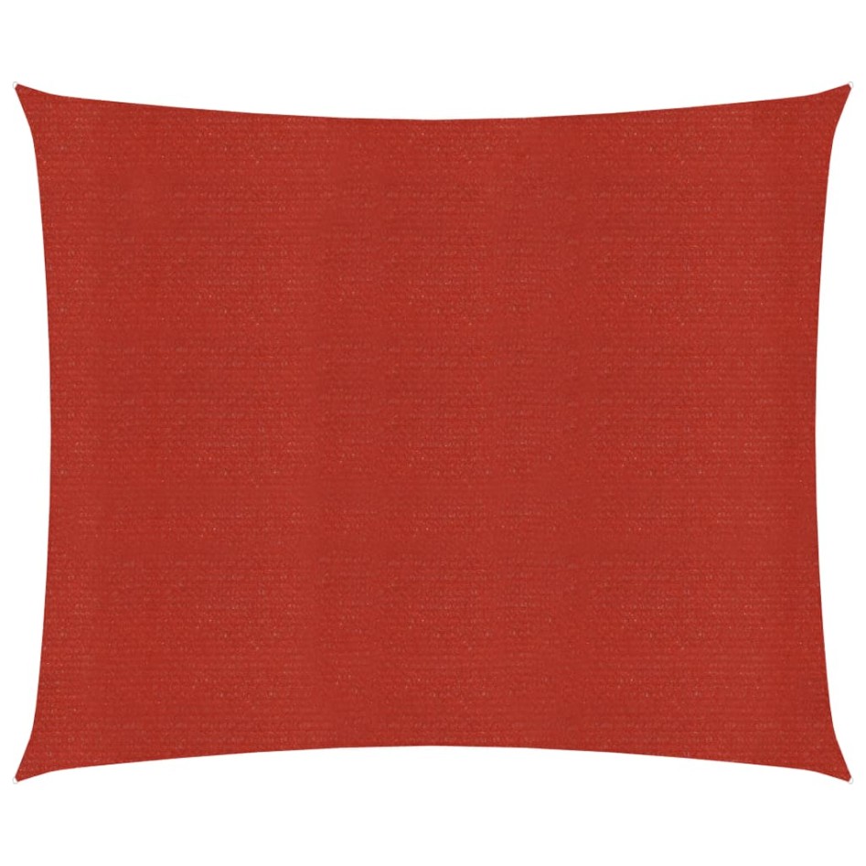 Toldo de vela HDPE rojo 160 g/m² 4x4