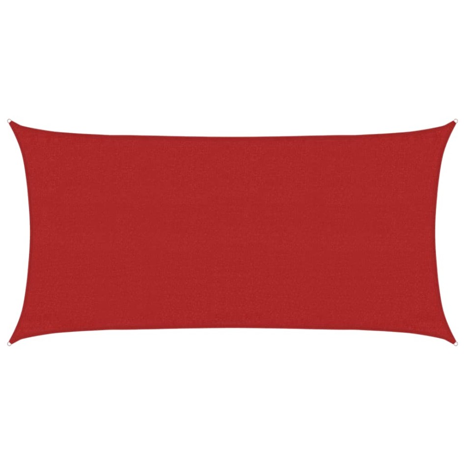 Toldo de vela rojo HDPE 160 g/m² 3x6
