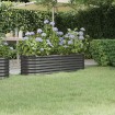 Jardinera arriate acero recubierto polvo antracita 152x40x36 cm