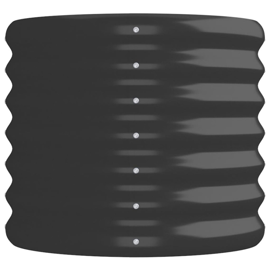 Jardinera arriate acero recubierto polvo antracita 152x40x36