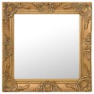 Espejo de pared estilo barroco dorado 50x50 cm