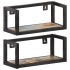 Estantes de pared 2 unidades 40 cm madera maciza