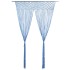 Cortina de macramé algodón azul 140x240