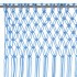 Cortina de macramé algodón azul 140x240