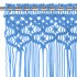 Cortina de macramé algodón azul 140x240