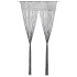 Cortina de macramé algodón gris antracita 140x240