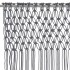 Cortina de macramé algodón gris antracita 140x240