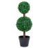 Planta de boj artificial forma de bola con maceta verde 60