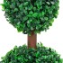 Planta de boj artificial forma de bola con maceta verde 60