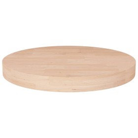 Superficie de mesa redonda madera de roble sin tratar Ø40x4