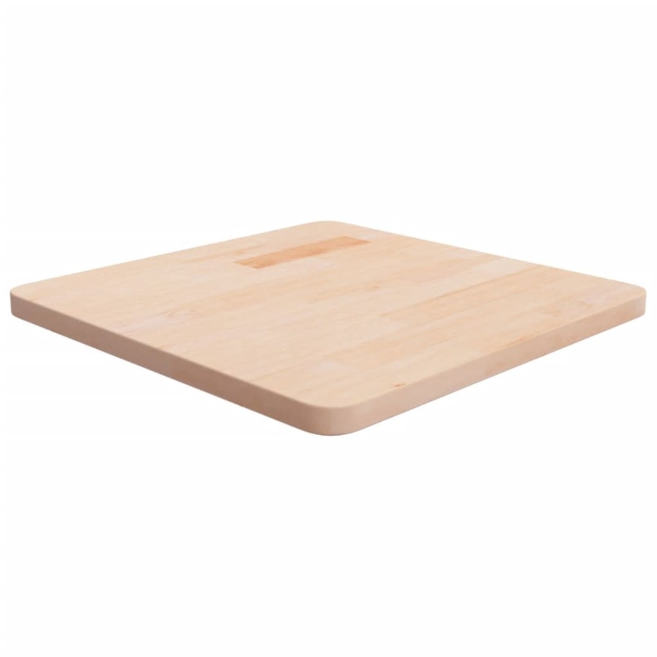 Tablero de mesa cuadrada madera roble sin tratar 50x50x2,5