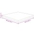 Tablero de mesa cuadrada madera roble sin tratar 50x50x2,5