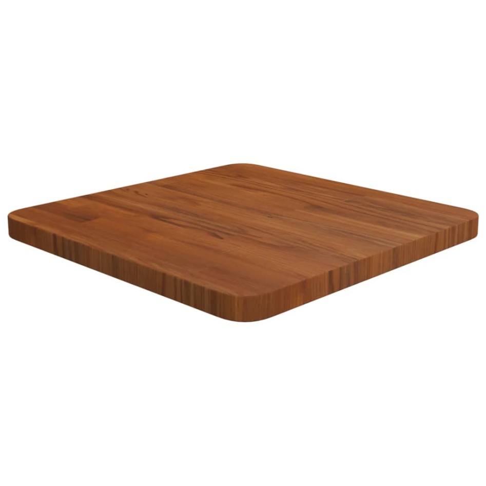 Tablero de mesa cuadrada madera roble marrón oscuro
