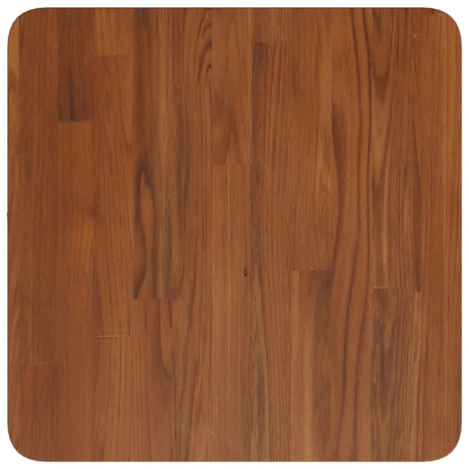 Tablero de mesa cuadrada madera roble marrón oscuro