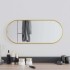 Espejo de pared ovalado dorado 60x25